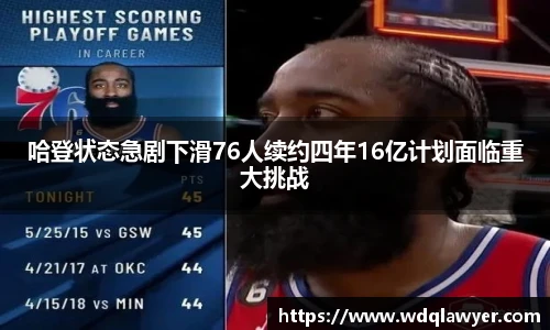哈登状态急剧下滑76人续约四年16亿计划面临重大挑战